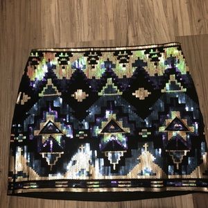 Aztec sequined skirt